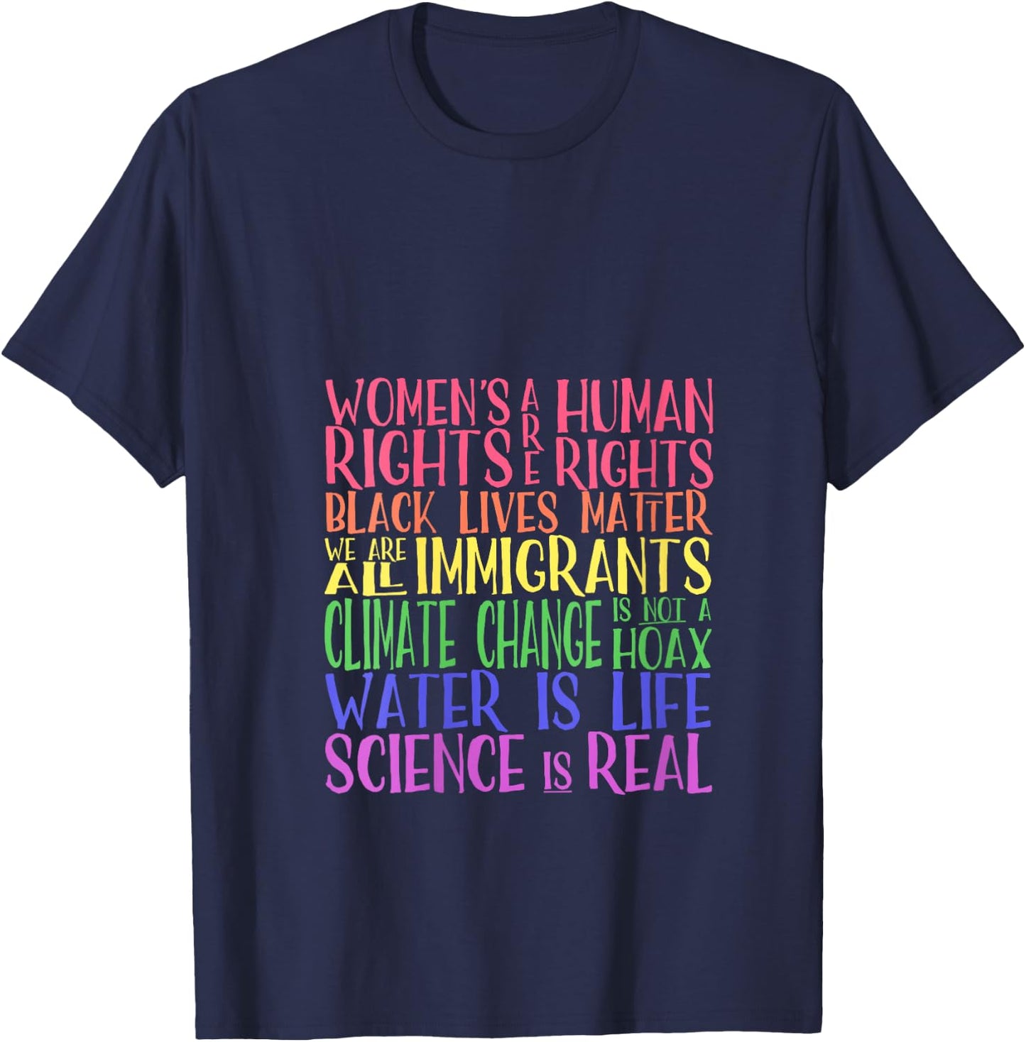 Political Protest - United We are Stronger V-Neck T-Shirt - T-Shirt | Navy