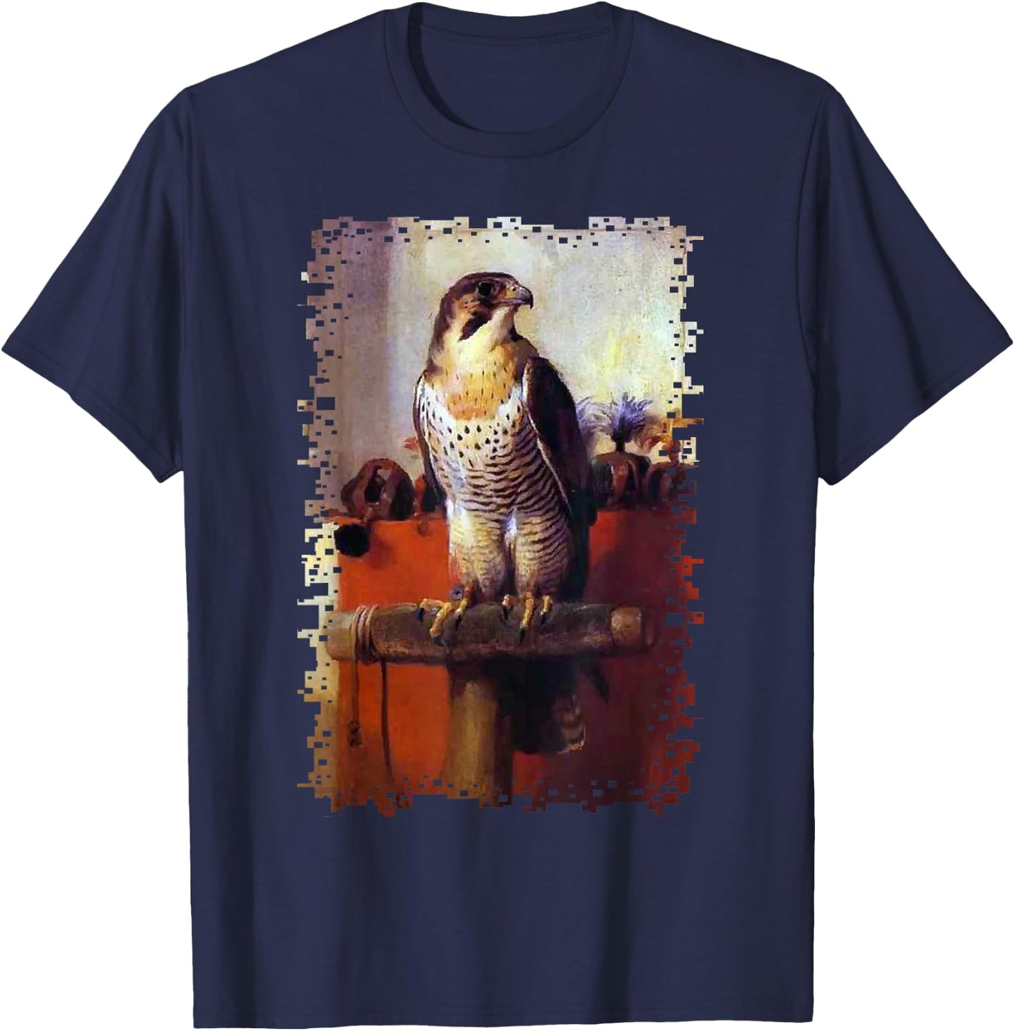 Falconry Hiking Falcon Birder Falkner Men Women Gift T-Shirt - T-Shirt | Navy