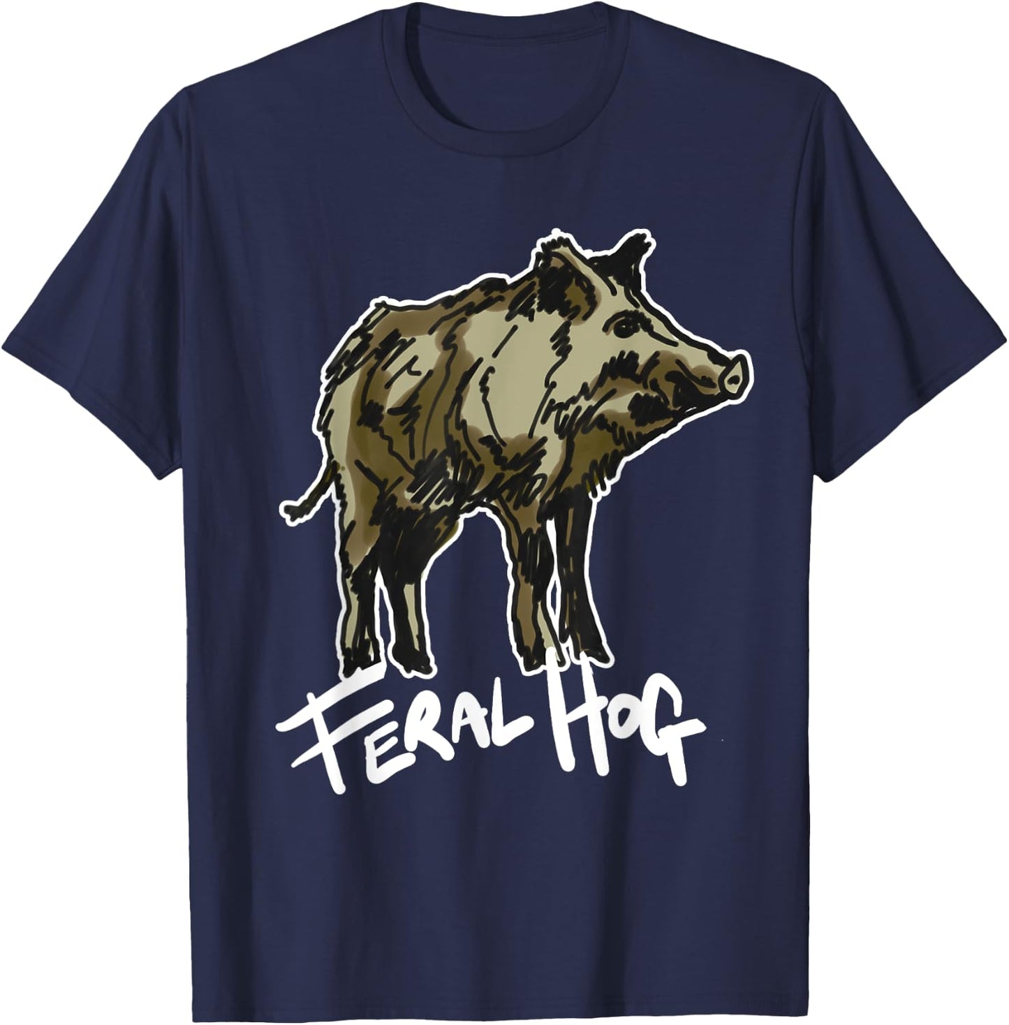 Feral Hog Meme T-Shirt - T-Shirt | Navy