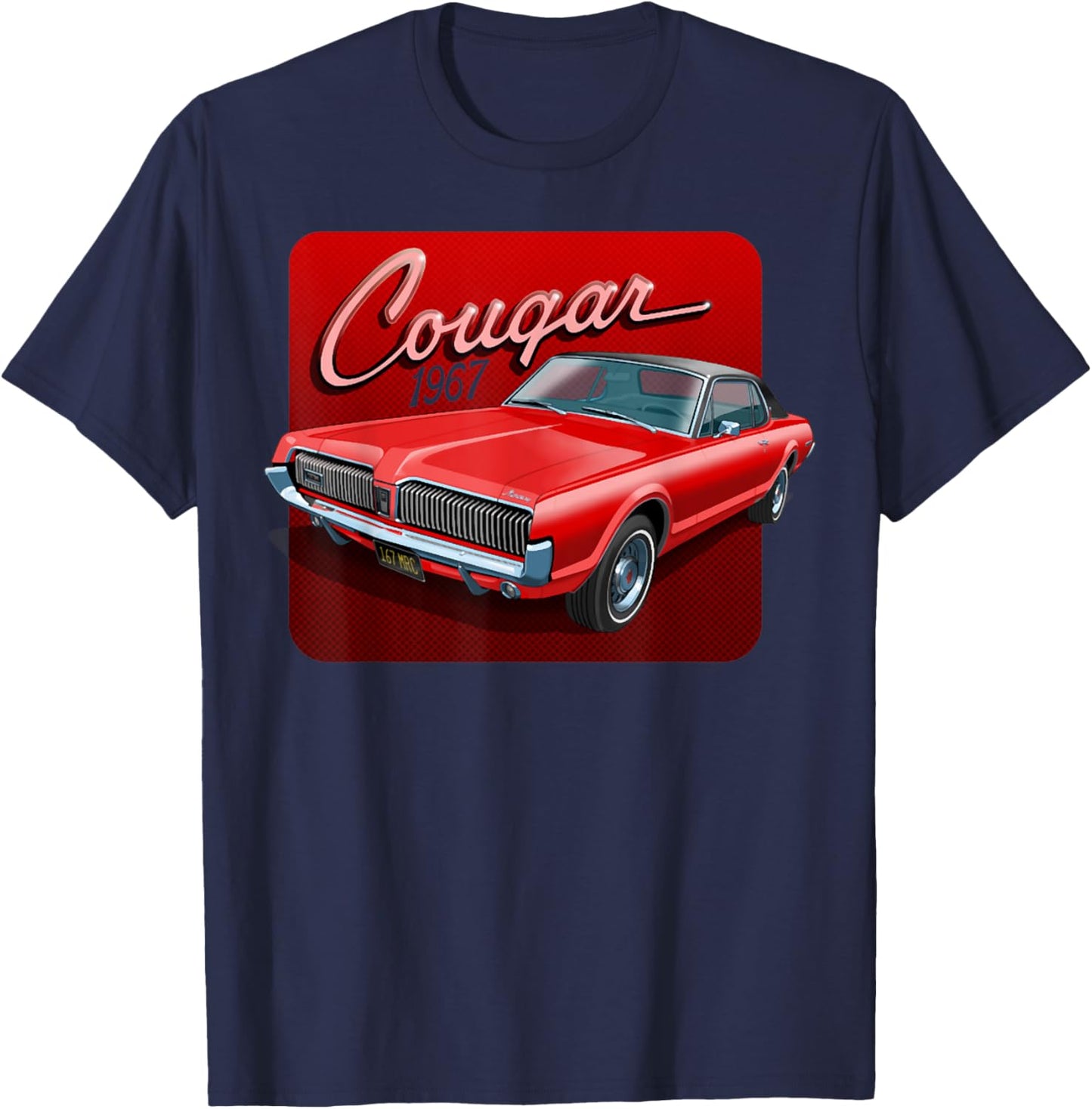 1967 Mercury classic Cougar Vinatge cars T-Shirt - T-Shirt | Navy