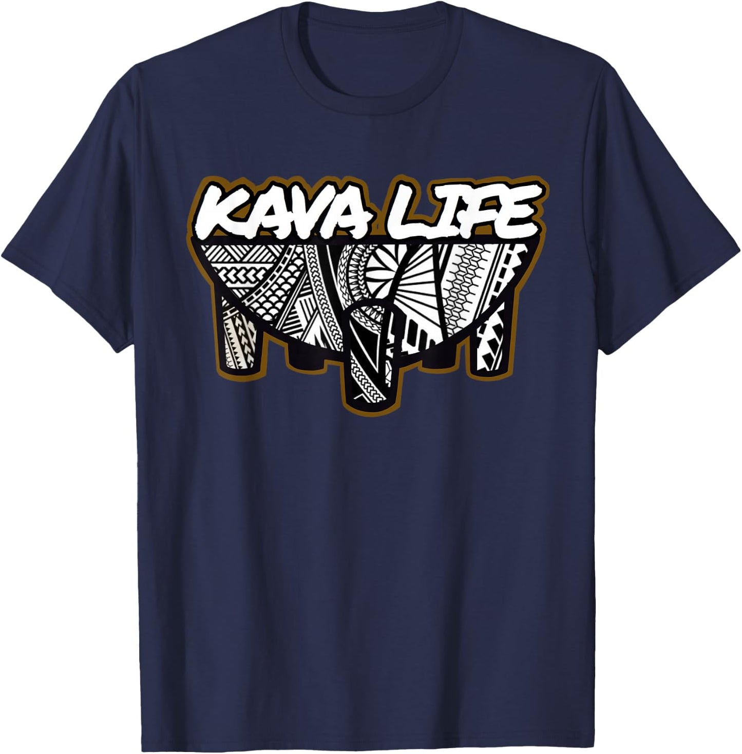 Polynesian Island Root Kava Life shirt T-Shirt - T-Shirt | Navy