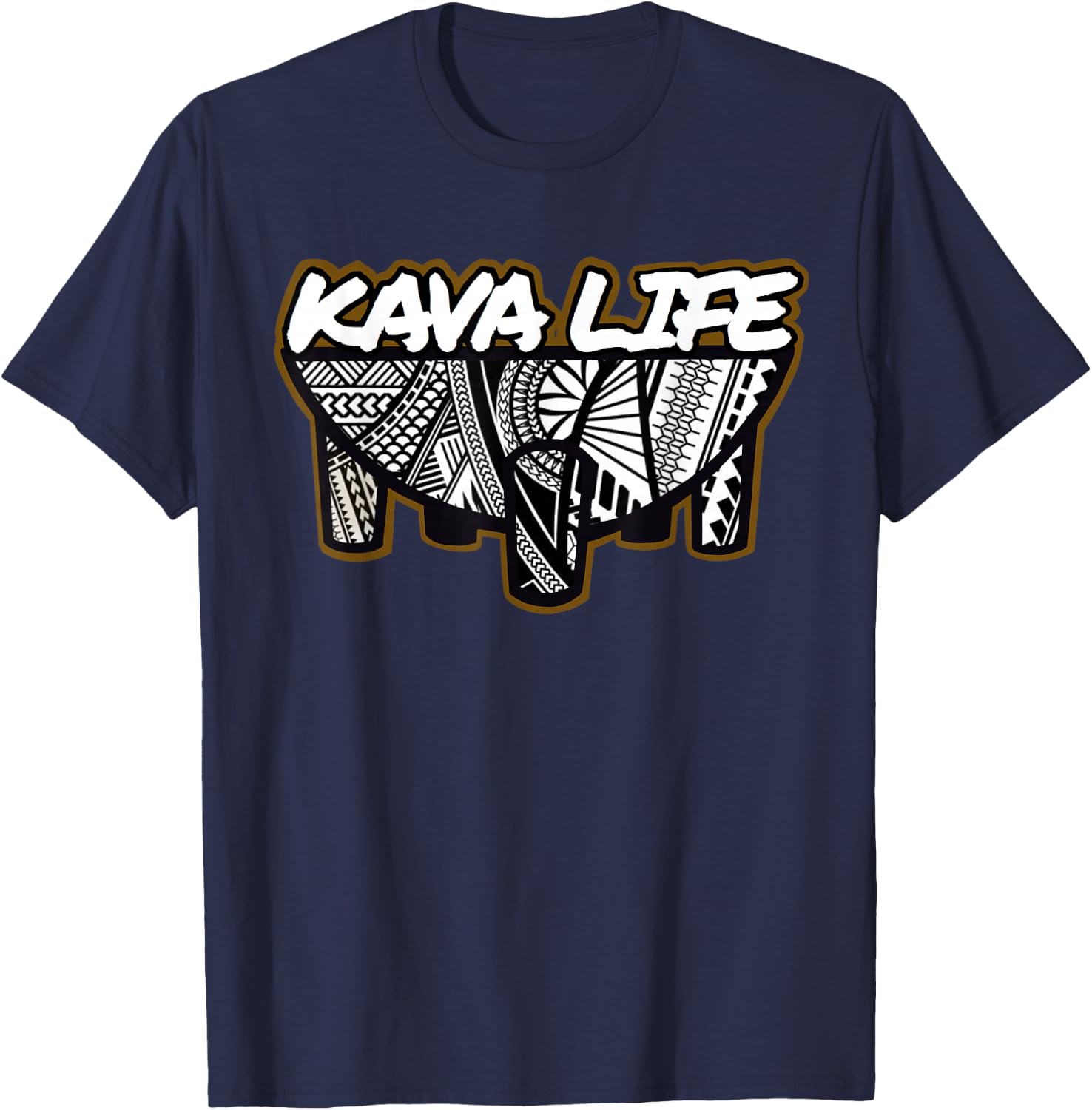 Polynesian Island Root Kava Life shirt T-Shirt - T-Shirt | Navy