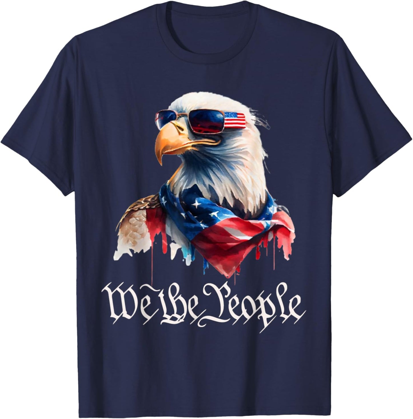 Patriotic Shirt 4th Of July Funny Shirt Eagle We The People T-Shirt - T-Shirt | Navy