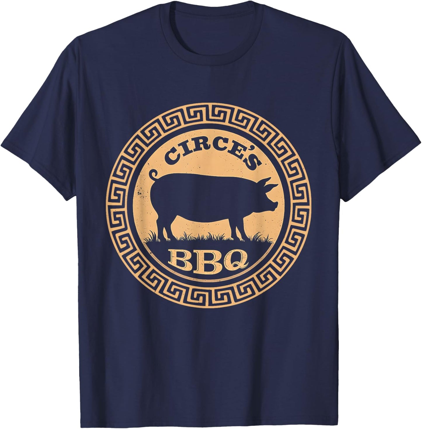Funny Greek Mythology Circe's BBQ Odyssey T-Shirt - T-Shirt | Navy