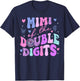 Mimi Of The Double Digits Daughter Groovy Mama Retro Theme T-Shirt - T-Shirt | Navy