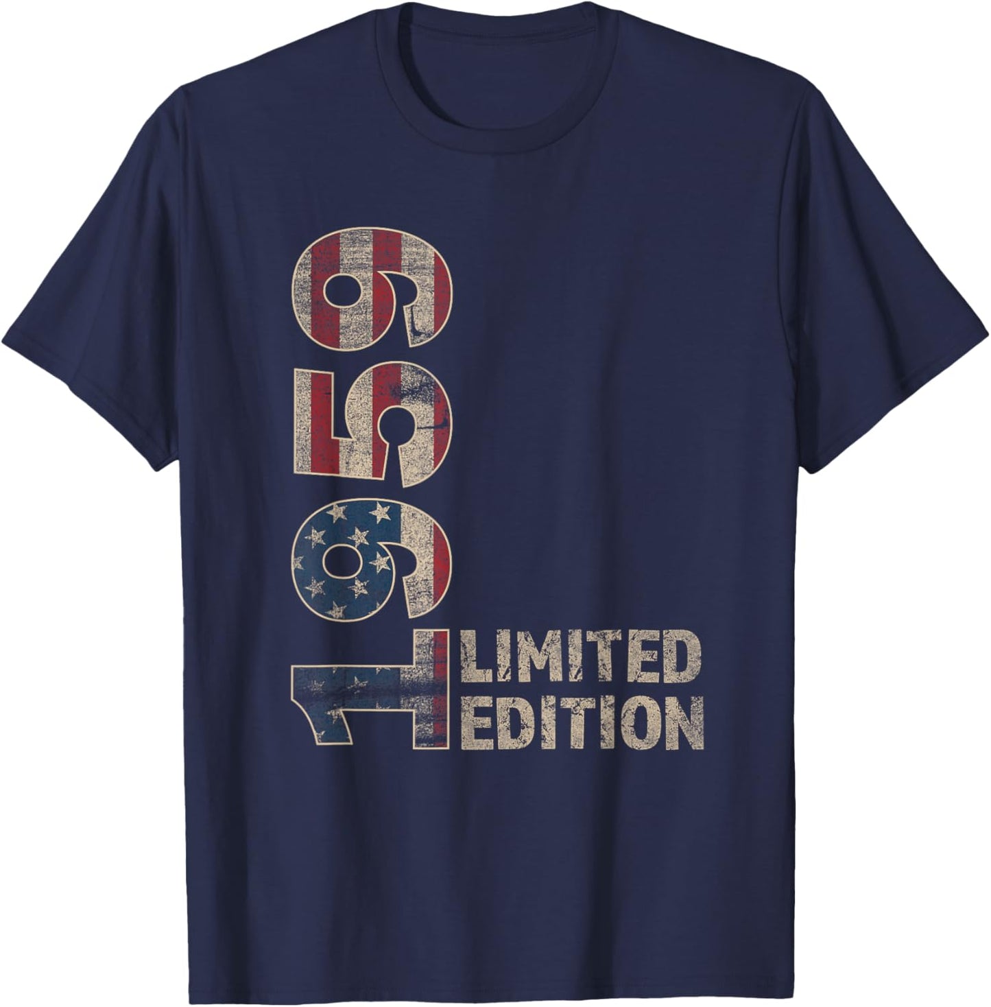 66th Birthday Gift Men Vintage Born 1959 Turning 66 Year Old T-Shirt - T-Shirt | Navy