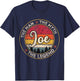 Joe The Man The Myth The Legend Personalized Name T-Shirt - T-Shirt | Navy