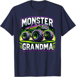 Monster Truck Race Racer Driver Grandma Mother's Day T-Shirt - T-Shirt | Navy
