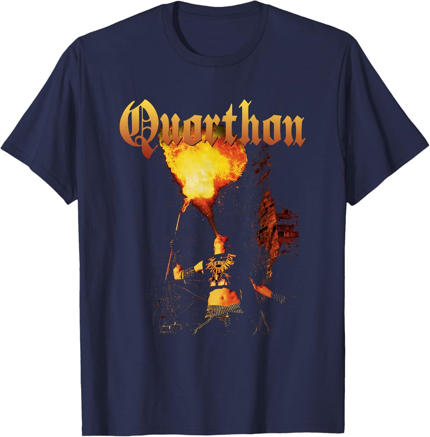 Quarthon - Bathory Flames - Official Merchandise T-Shirt - T-Shirt | Navy