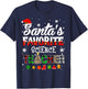 Santa Favorite Science Teacher Christmas Matching T-Shirt - T-Shirt | Navy