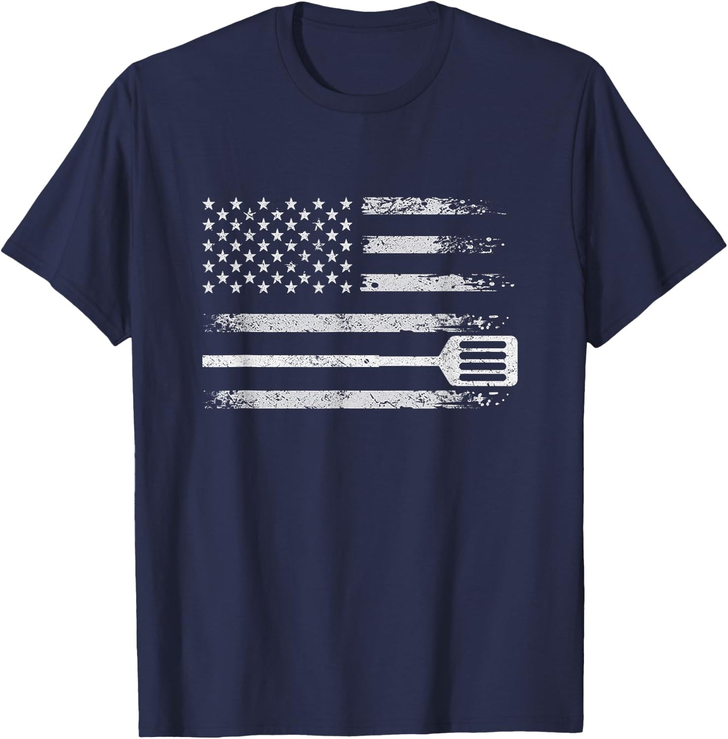 School Cafeteria Amrican Flag - Lunch Lady T-Shirt - T-Shirt | Navy