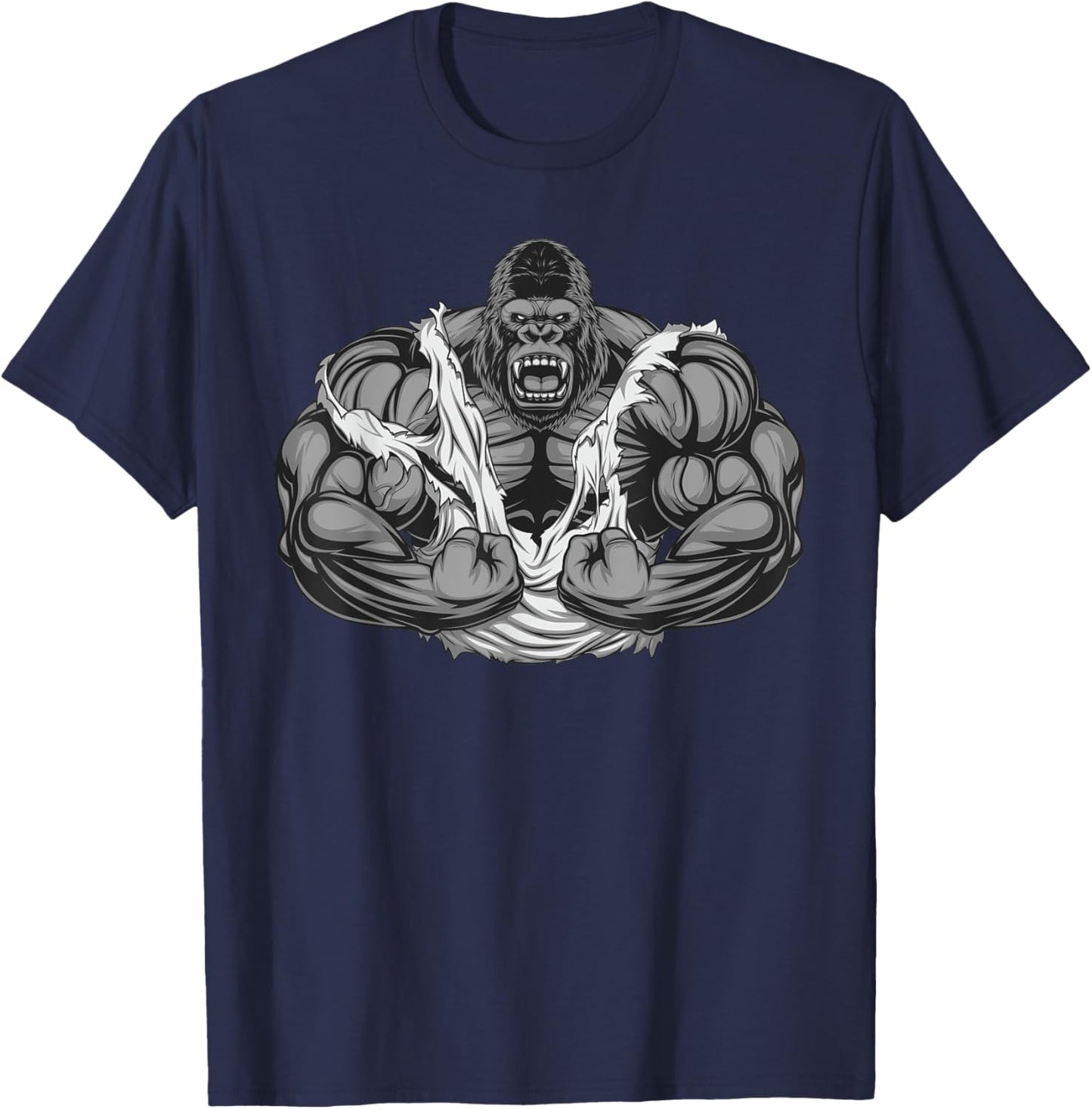 muscle gorilla Fitness Workout Gym for lover Bodybuilding T-Shirt - T-Shirt | Navy