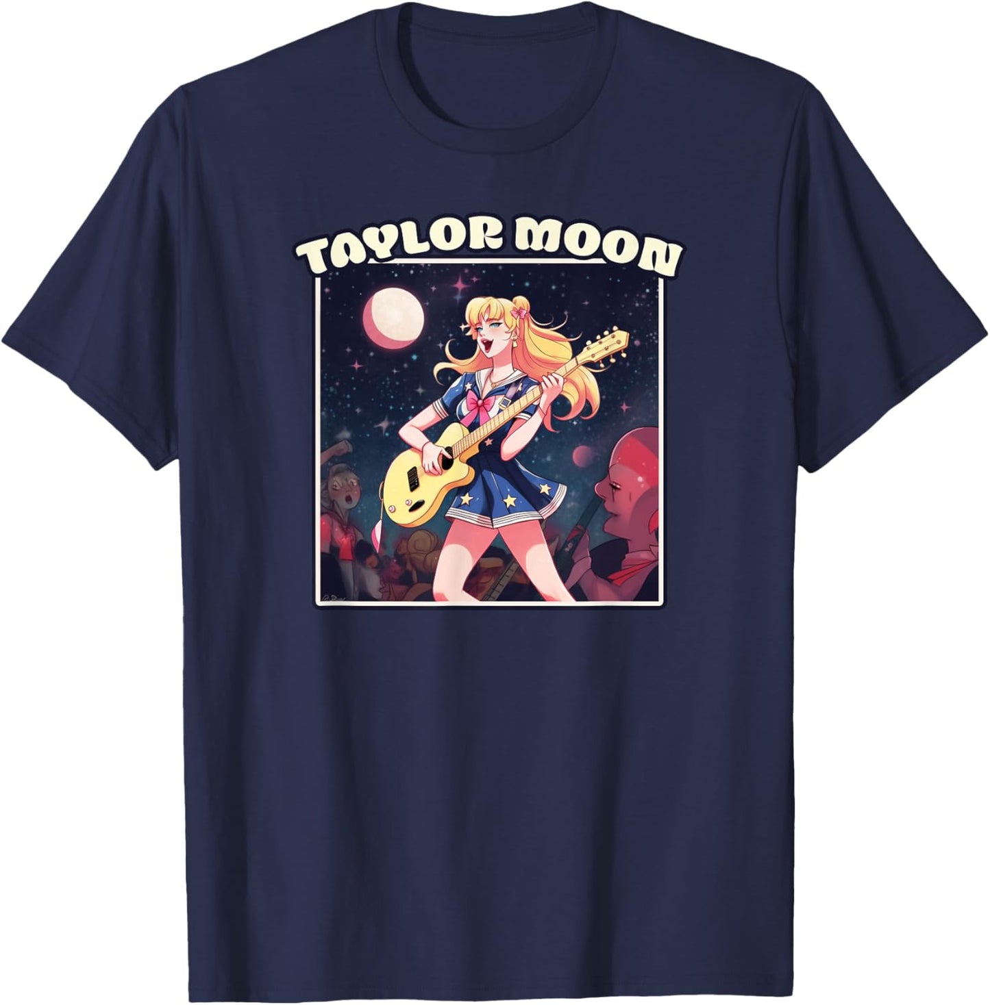 Awesome Taylor Moon | Parody | Rockstar Anime T-Shirt - T-Shirt | Navy