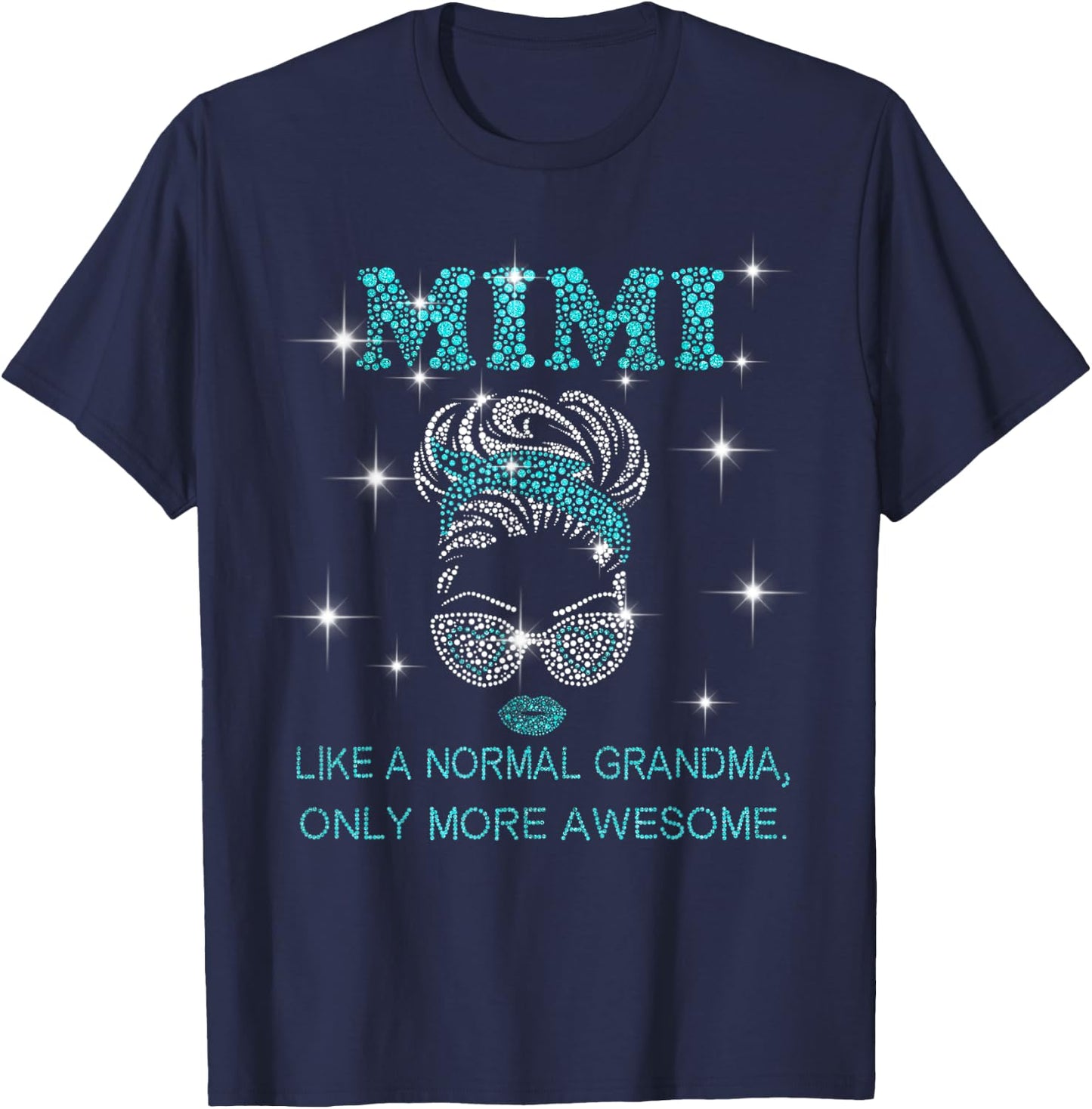 Mimi like a normal Grandma only more Awesome, Love Mimi T-Shirt - T-Shirt | Navy