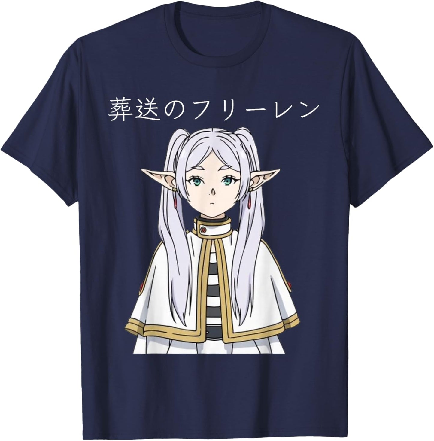Frieren Beyond Journey's End, Isekai Anime Manga Video Game T-Shirt - T-Shirt | Navy