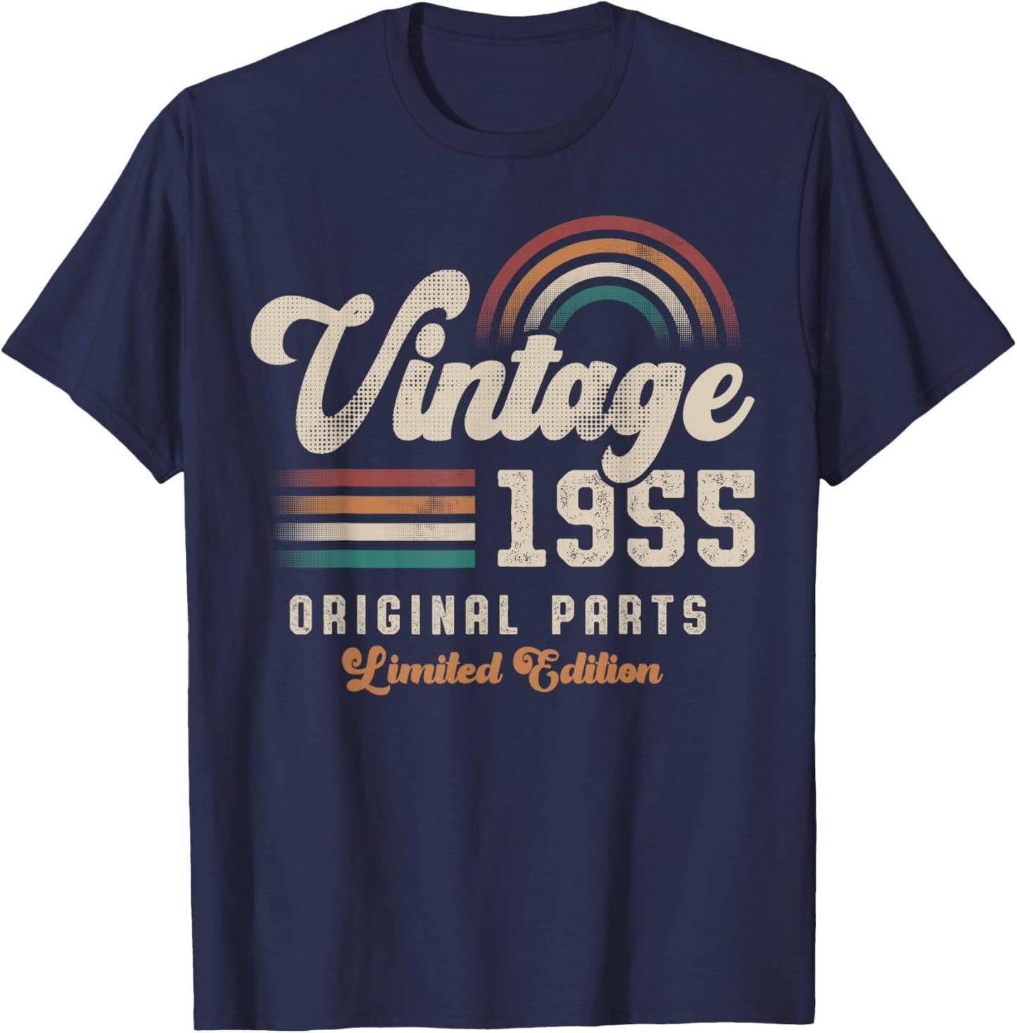 Vintage 1955 Birthday Birth Year 70 Retro T-Shirt - T-Shirt | Navy