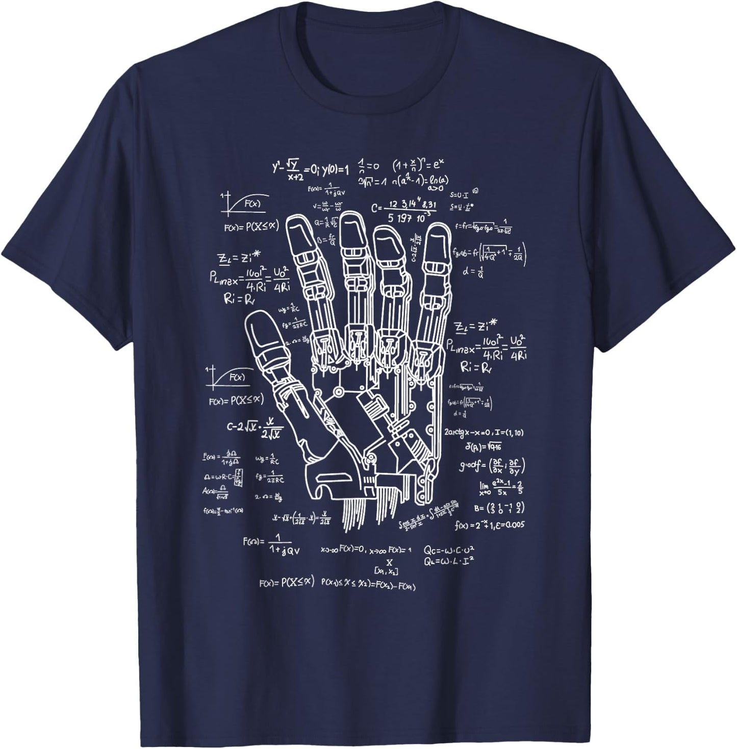 Robot Engineer Formula Collection - Robotics Math AI Gift T-Shirt - T-Shirt | Navy