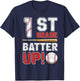 1st Grade Batter Up Baseball-First Grade Back To School T-Shirt - T-Shirt | Navy