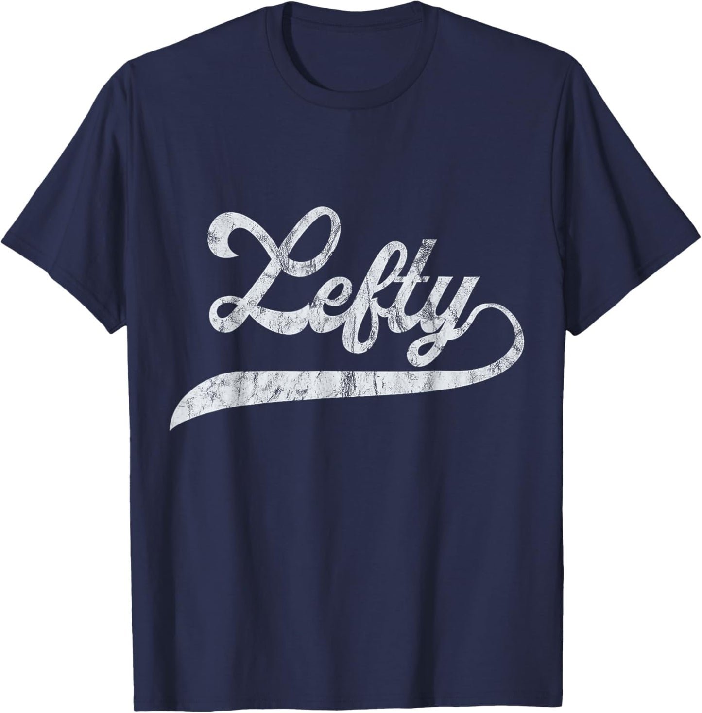 Lefty Left Handed Pride Southpaw Softball Script T-Shirt - T-Shirt | Navy