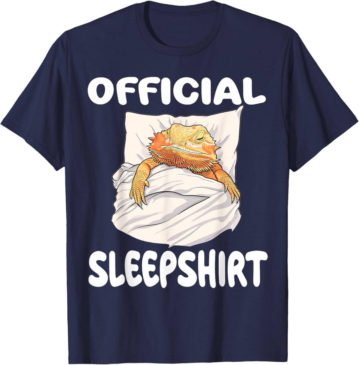 Bearded Dragon Official Sleepshirt Pajamas Nightgown T-Shirt - T-Shirt | Navy