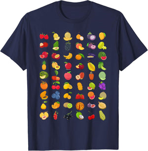 Many Different Fruits T-Shirt - T-Shirt | Navy