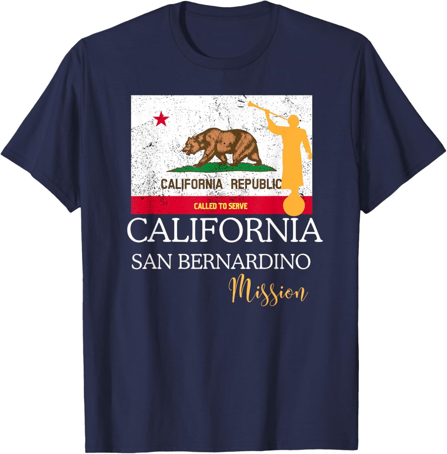 California San Bernardino Mormon LDS Mission Missionary T-Shirt - T-Shirt | Navy