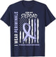 Wear Periwinkle For My Stepdad Stomach Cancer Awareness Flag T-Shirt - T-Shirt | Navy