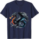 Créature mythique volante Dragon Cool Flame-crachant le dragon T-Shirt - T-Shirt | Navy