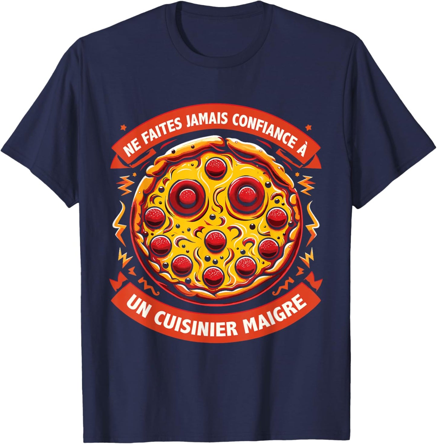 Pizzaioli Eater Pizza Maker Pizzamaker Funny , Black, S T-Shirt - T-Shirt | Navy