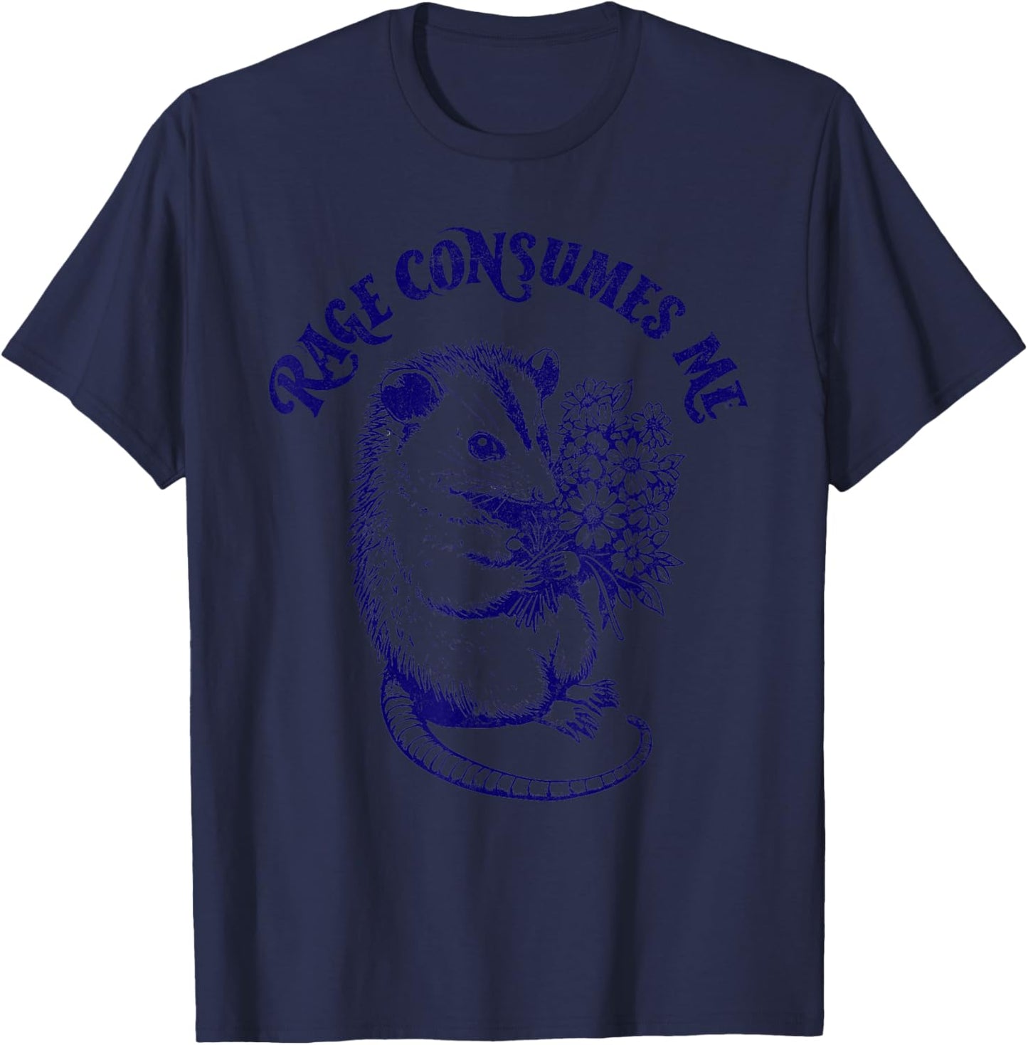 Rage consumes me, lustiges Opossum T-Shirt - T-Shirt | Navy