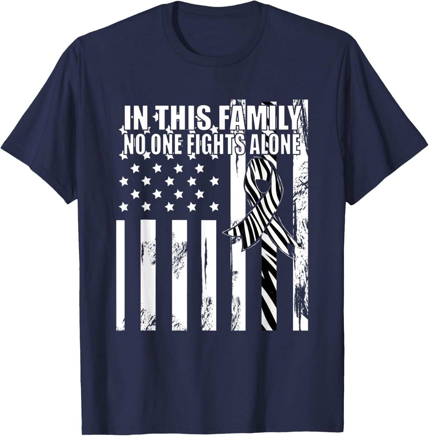 Ehlers Danlos Syndrome Hypermobility Ribbon. T-Shirt - T-Shirt | Navy