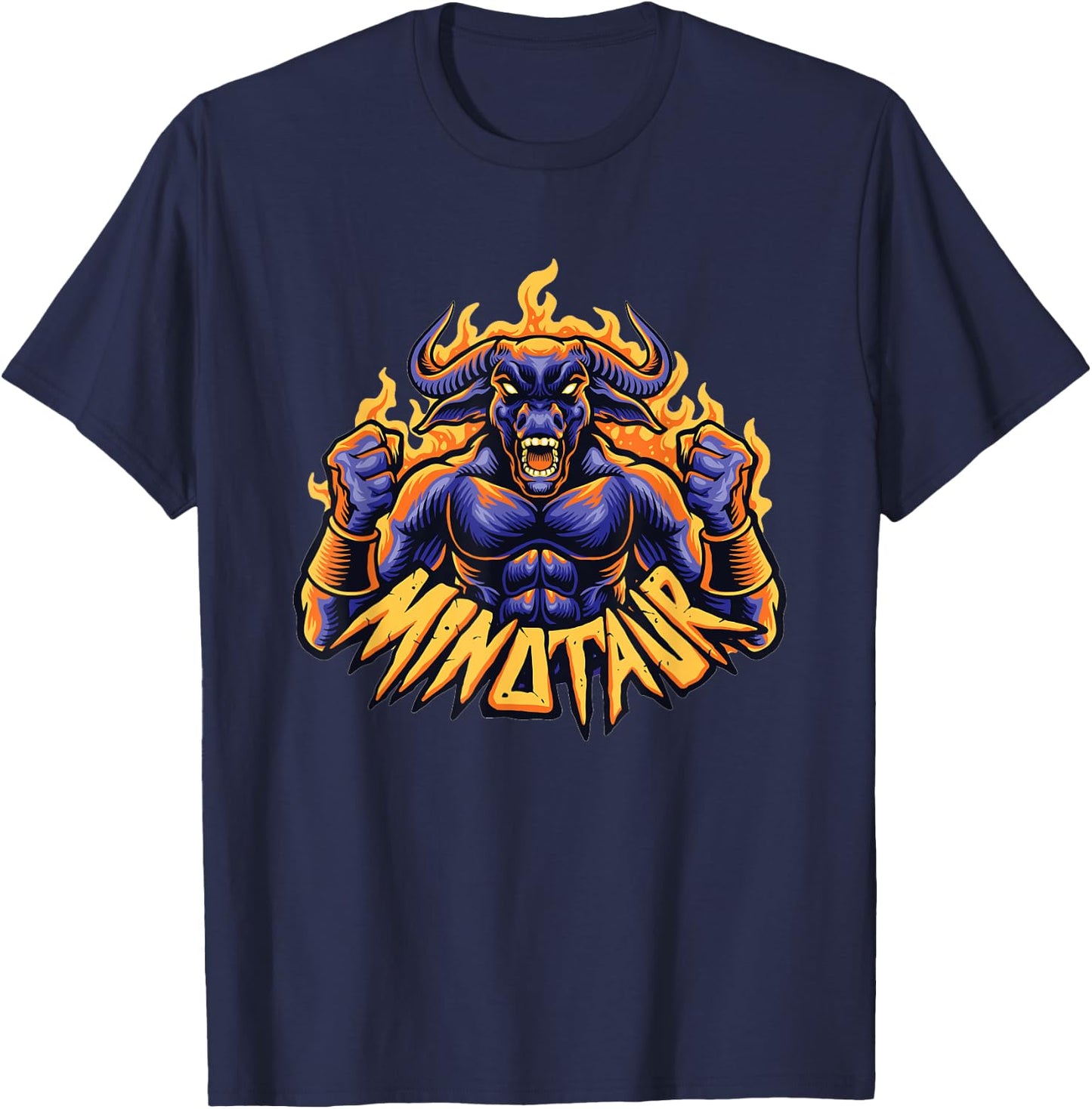 The mythological minotaurus mascot T-Shirt - T-Shirt | Navy