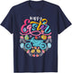 Happy Easter Dirt Bike In Easter Eggs Heart Shape Biker T-Shirt - T-Shirt | Navy