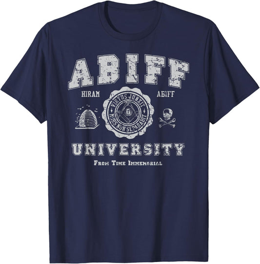 Abiff University, Masonic Shirt T-Shirt - T-Shirt | Navy