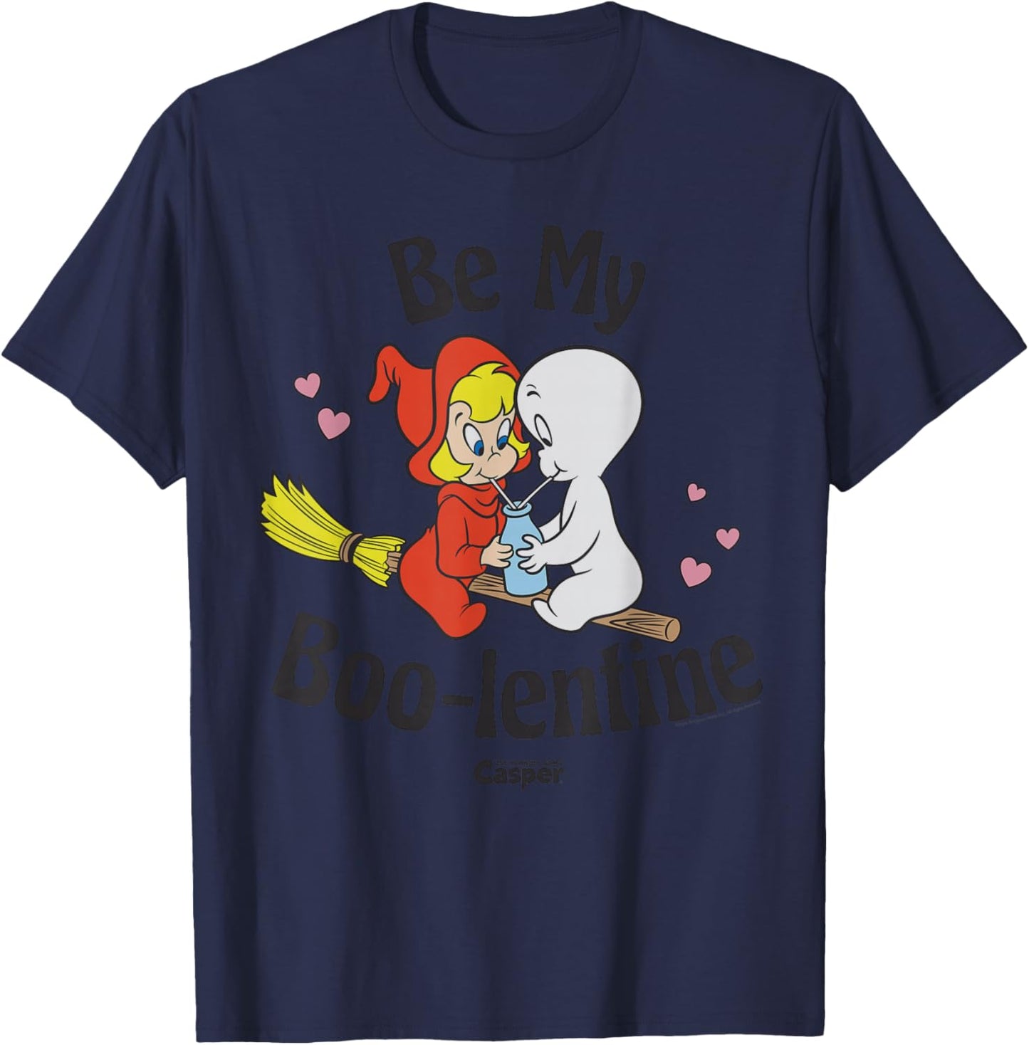 Casper The Friendly Ghost Valentine's Day Boo-lentine T-Shirt - T-Shirt | Navy