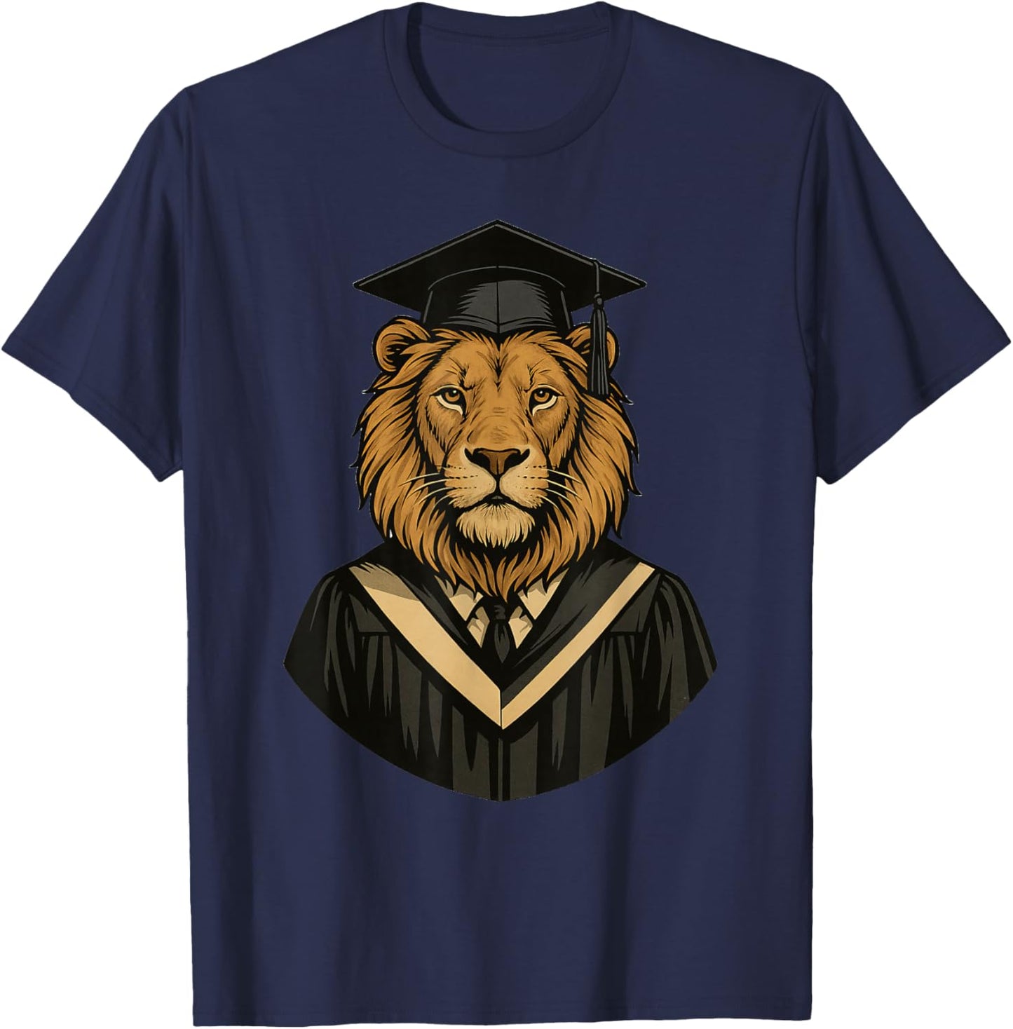 Cute Lion Graduation T-Shirt - T-Shirt | Navy