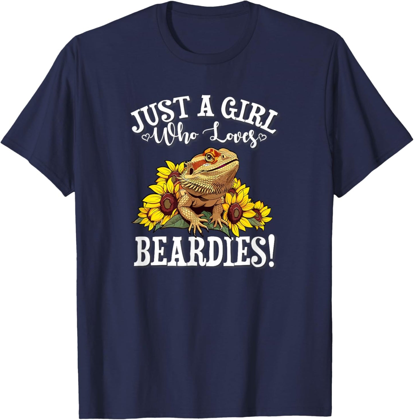 Tiny Dinosaur Girl Who Loves Bearded Dragon Lover T-Shirt - T-Shirt | Navy