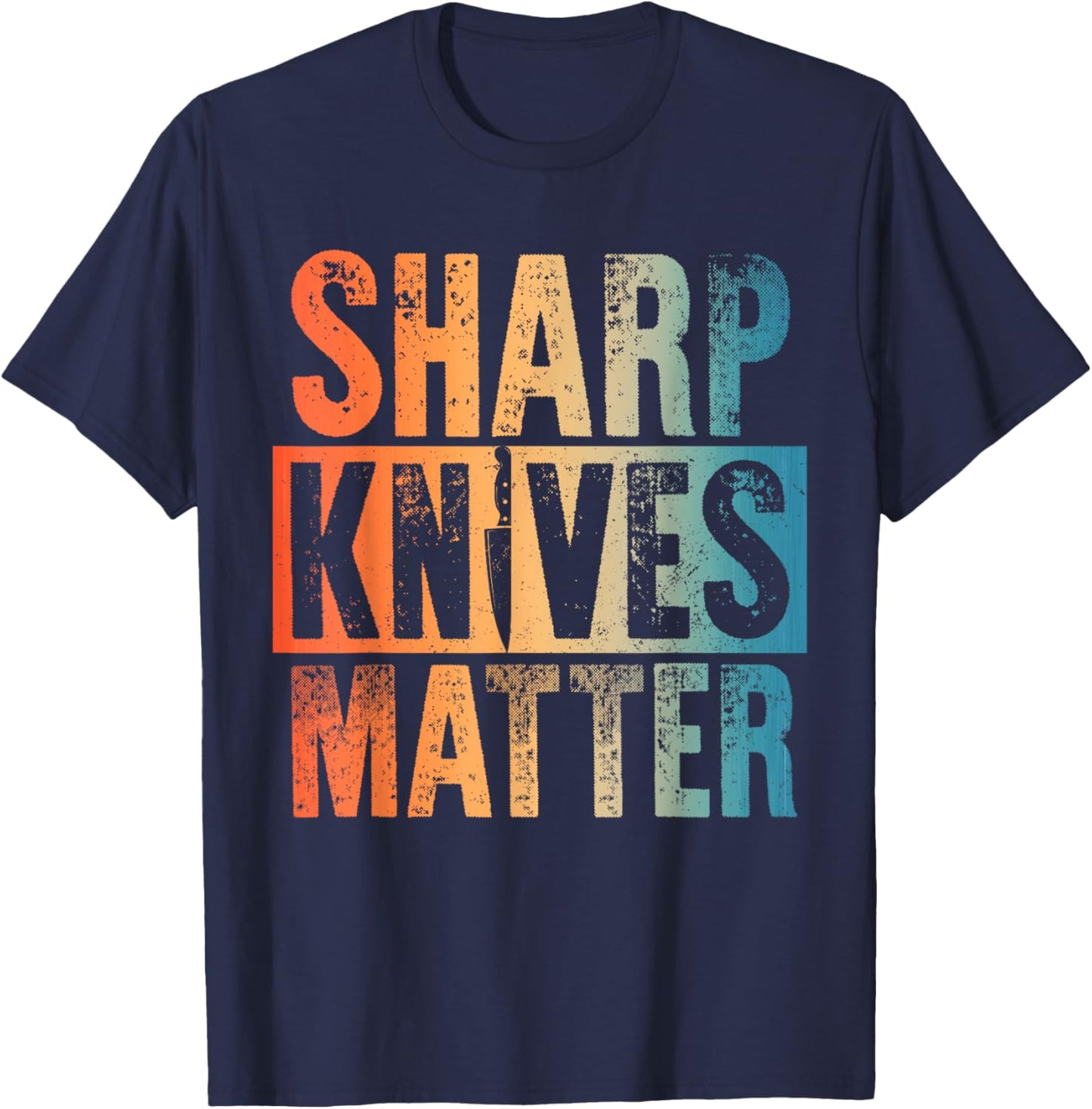 Chef Art Women Knive Lover Hotel Cook Pastry Chef T-Shirt - T-Shirt | Navy