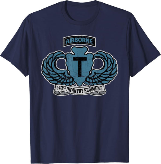 American Marauder: 143rd Airborne Infantry Regiment T-Shirt - T-Shirt | Navy