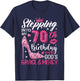Stepping Into My 70th Birthday With Gods Grace And Mercy T-Shirt - T-Shirt | Navy
