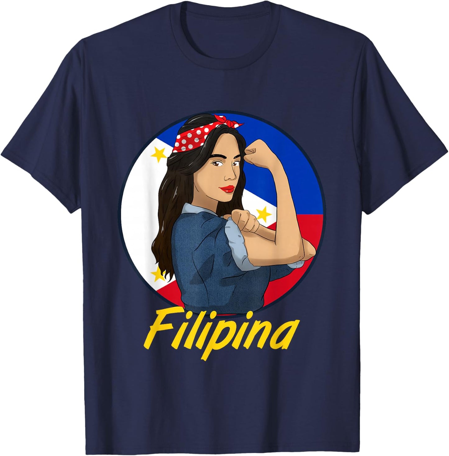 Philippines Flag Day Pinay Filipina Filipino Girl T-Shirt - T-Shirt | Navy