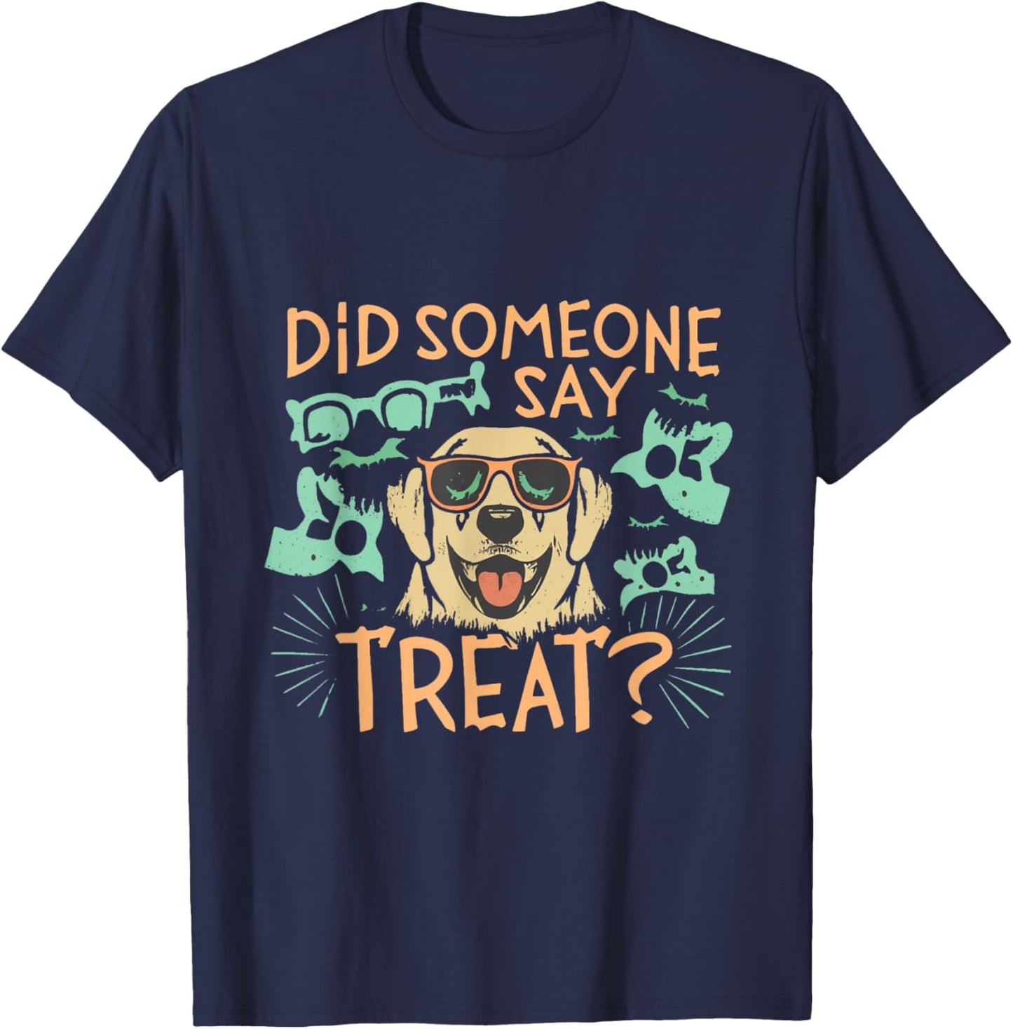 Funny Halloween Golden Retriever Did Someone Say Treat T-Shirt - T-Shirt | Navy