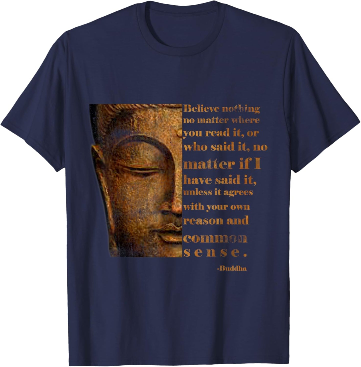 Buddha Zitat. Friede Liebe Freude. Der Buddha.. T-Shirt - T-Shirt | Navy