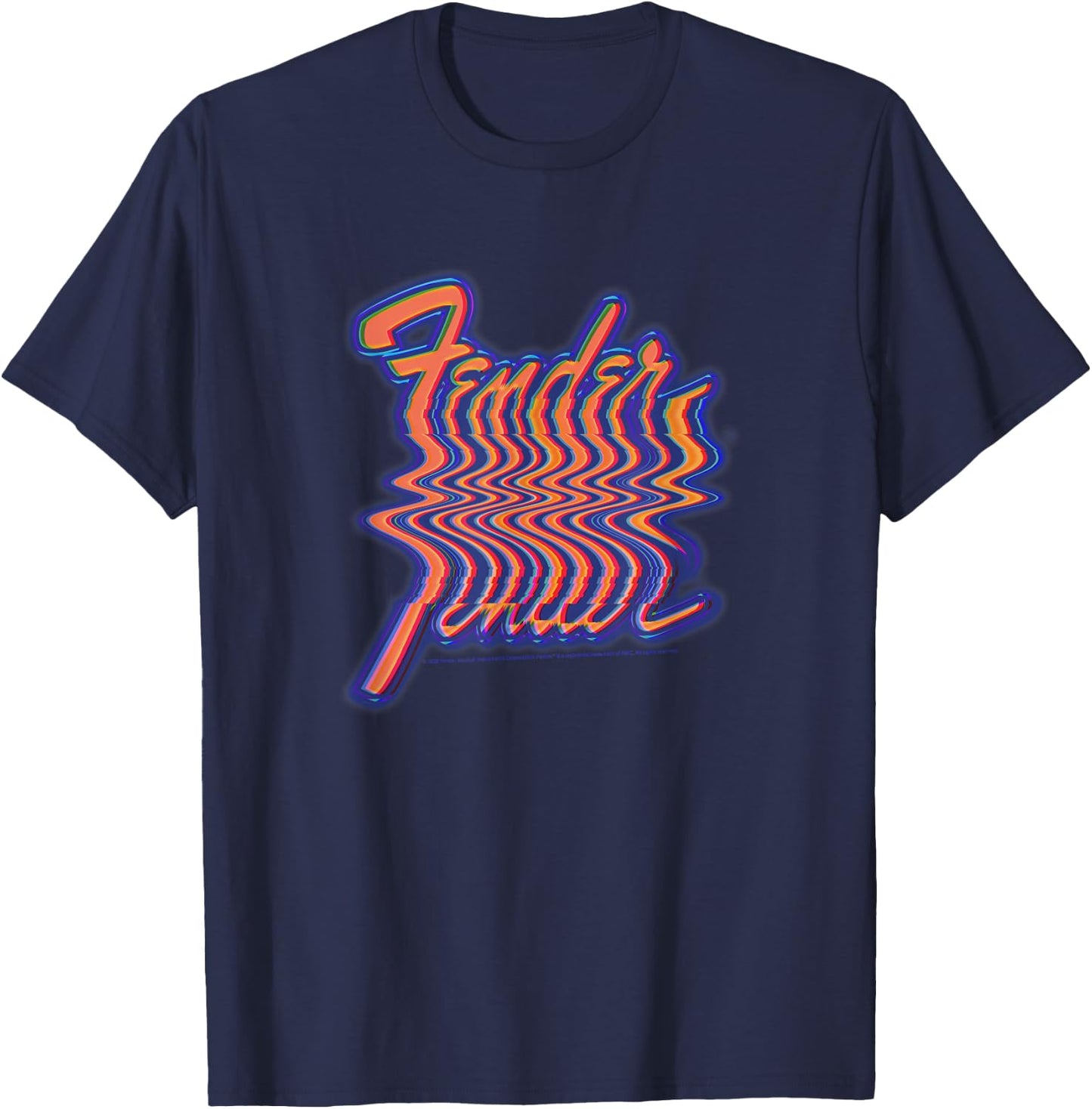 Fender VHS Blur T-Shirt - T-Shirt | Navy