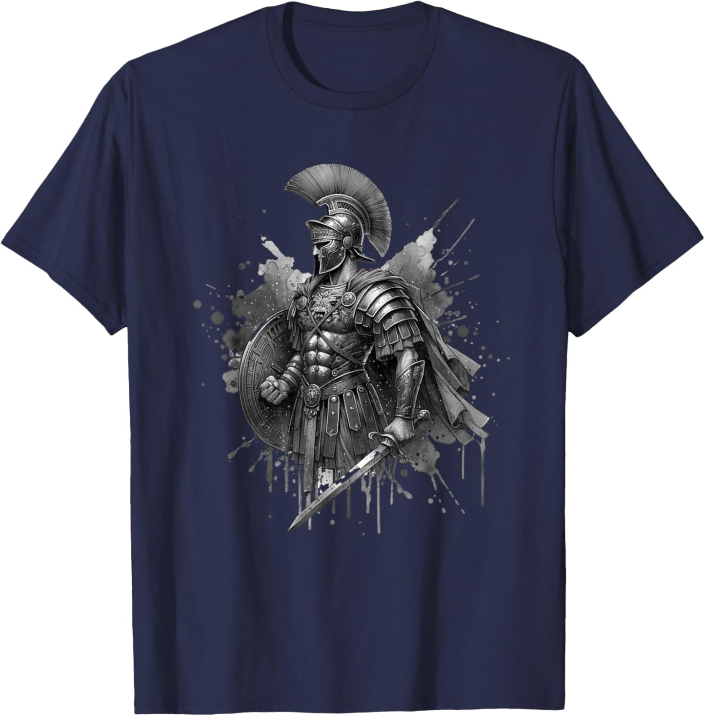 Roman Empire Legion Rome Centurion Soldier Gladiator Warrior T-Shirt - T-Shirt | Navy