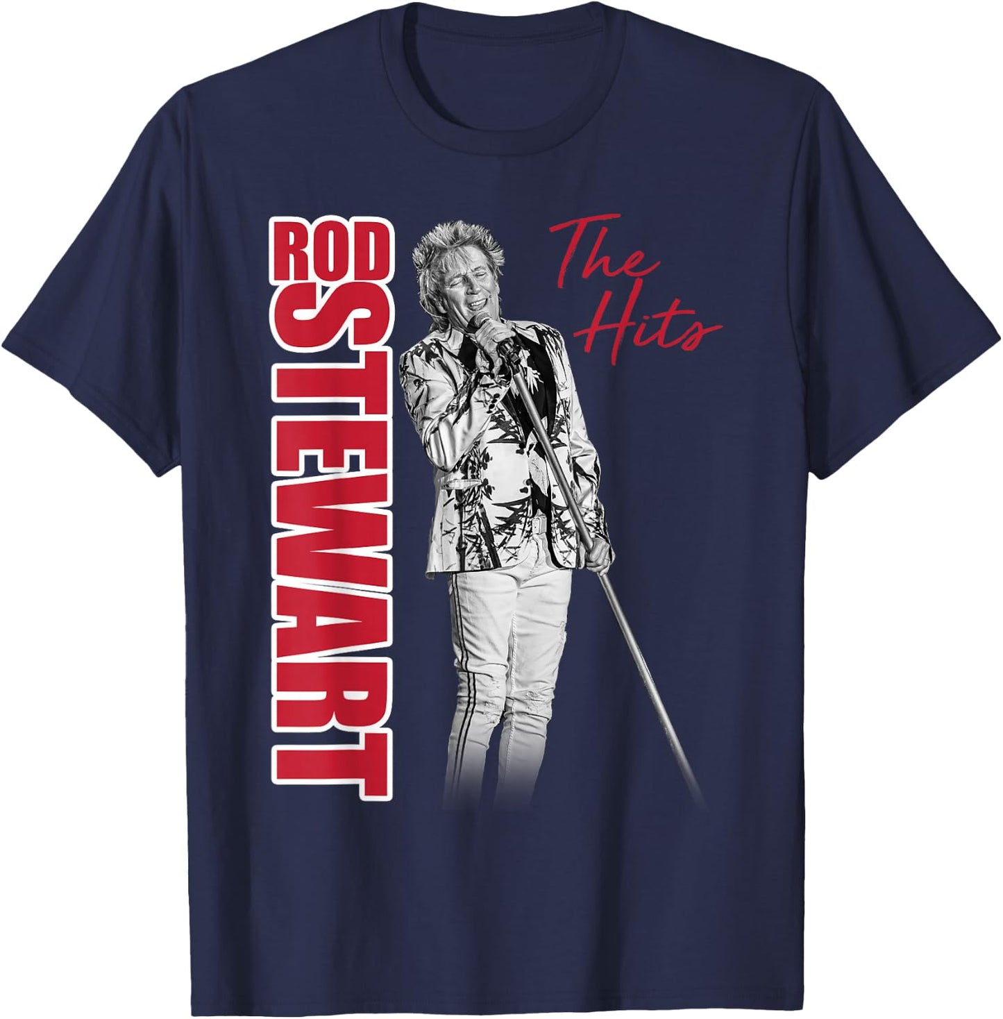 Rod Stewart Las Vegas Photo T-Shirt - T-Shirt | Navy