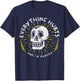Skull Everything Hurts And I'm Hungry Funny Gym Workout T-Shirt - T-Shirt | Navy