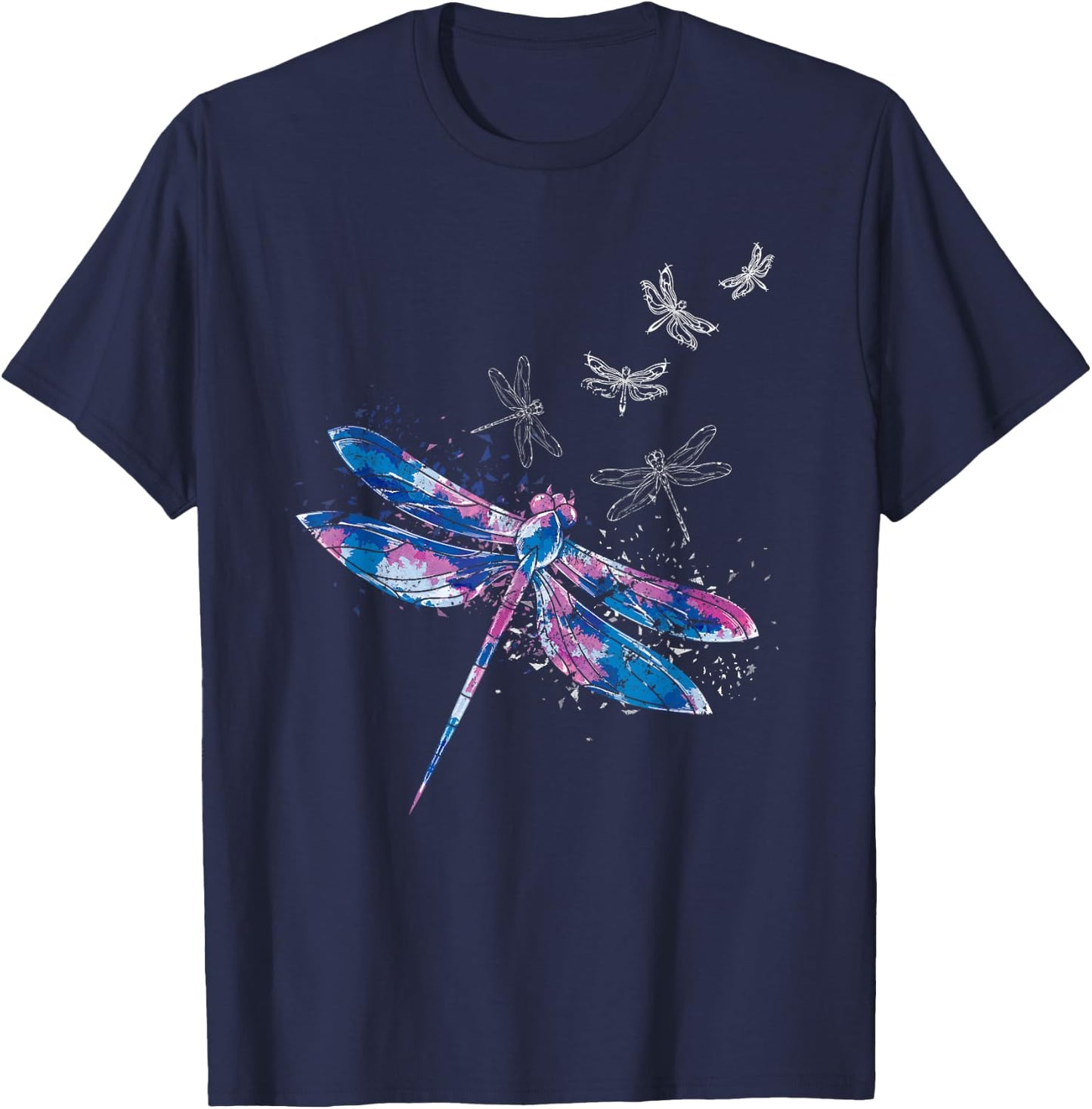 Wildlife Animal Insect Nature Girls Women Gift Dragonfly T-Shirt - T-Shirt | Navy