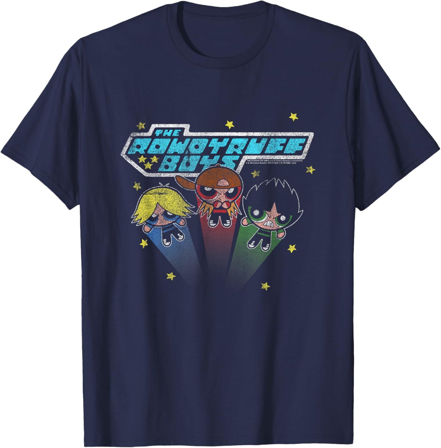 Powerpuff Girls The Rowdyruff Boys Cute Cartoon T-Shirt - T-Shirt | Navy