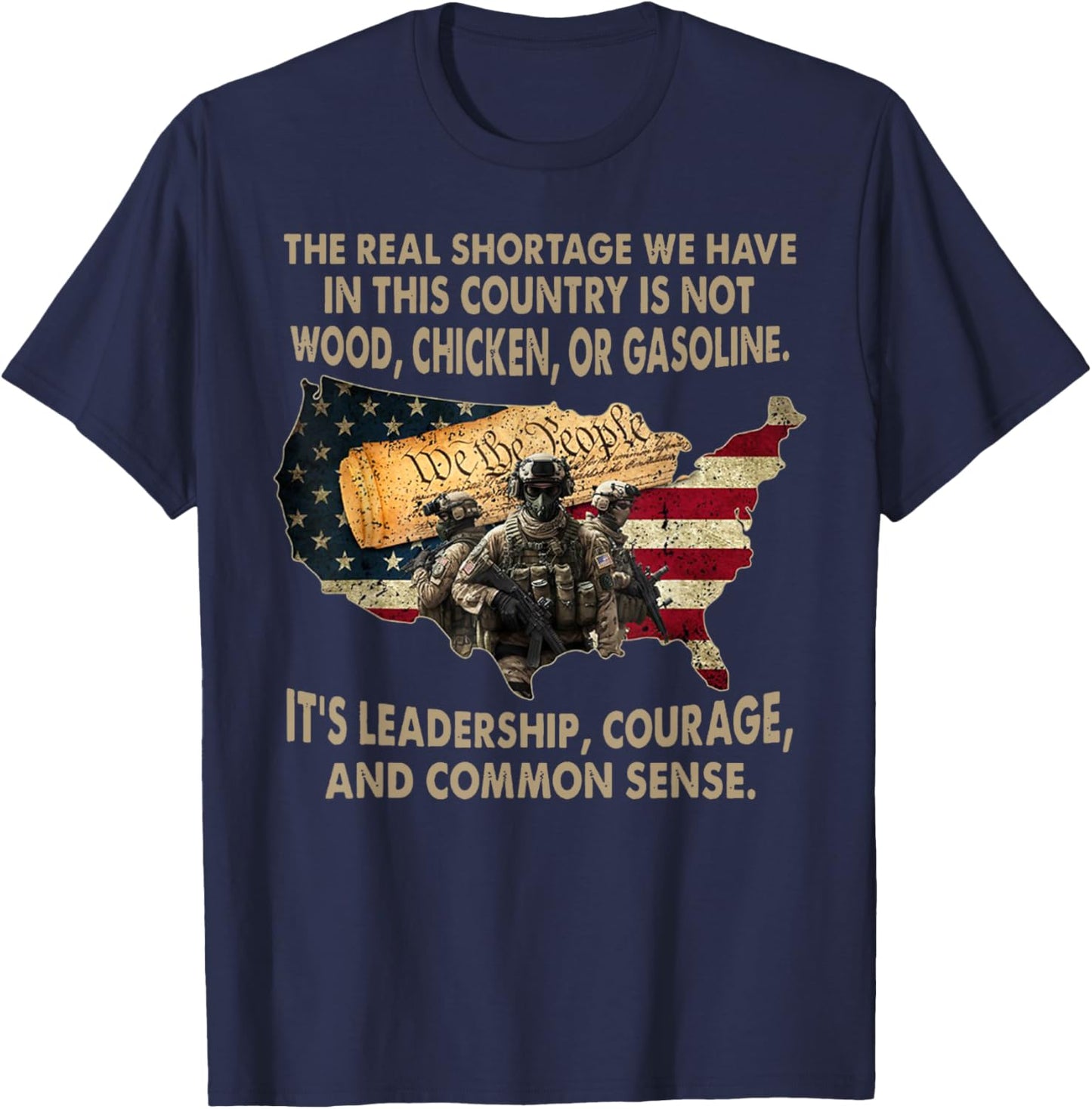 The Real Shortage We Have In This Country Is Not Wood T-Shirt - T-Shirt | Navy
